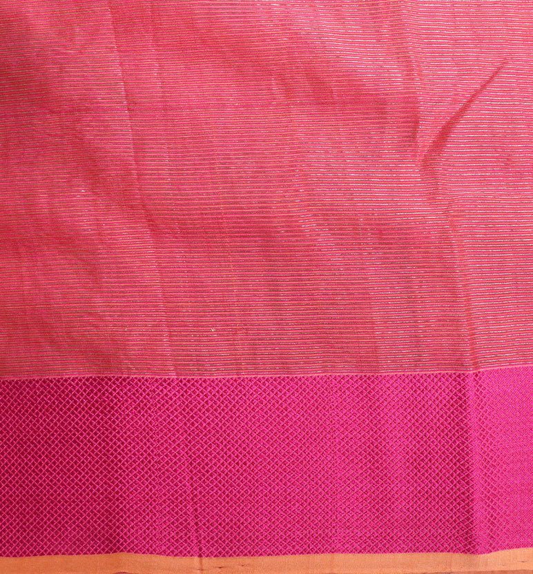 Traditional Handloom Maheshwari Silk-Blend Saree