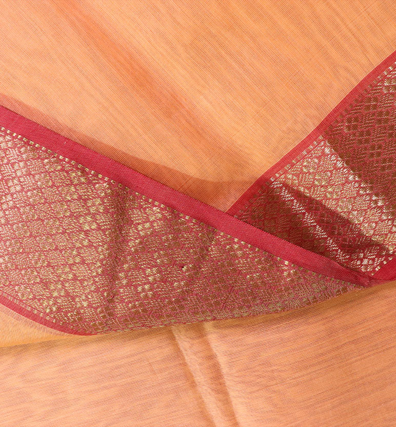 Traditional Handloom Maheshwari Silk-Blend Saree