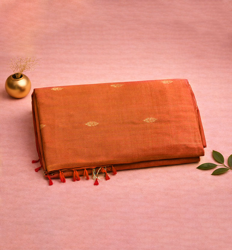 Traditional Handloom Maheshwari Silk-Blend Saree