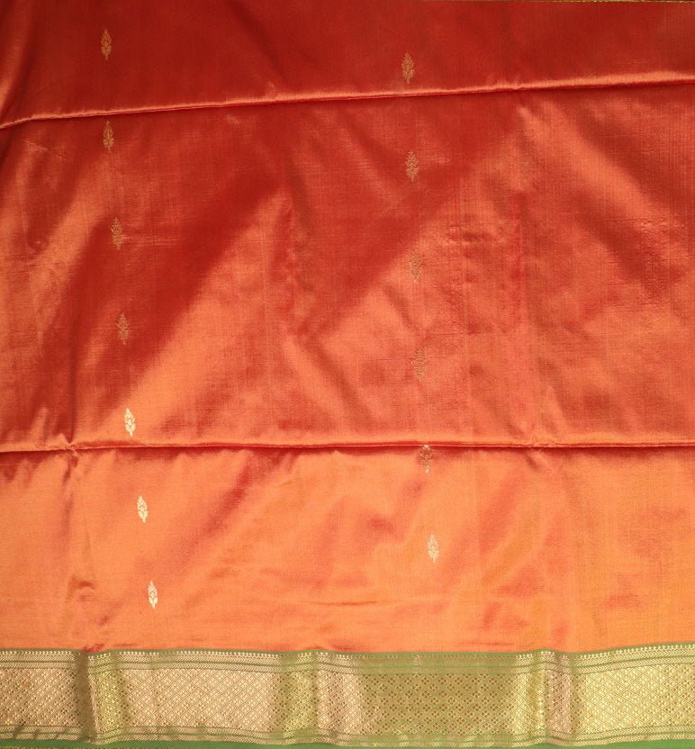 Traditional Handloom Maheshwari Silk-Blend Saree