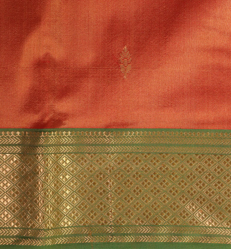 Traditional Handloom Maheshwari Silk-Blend Saree