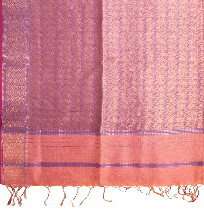 Traditional Handloom Maheshwari Silk-Blend Saree