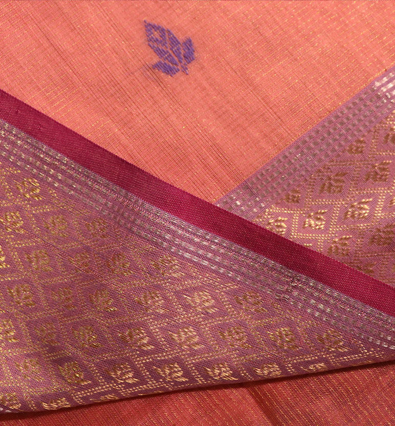 Traditional Handloom Maheshwari Silk-Blend Saree