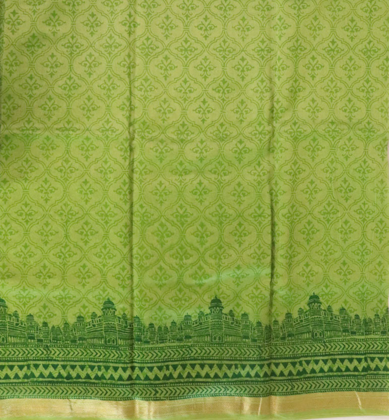 Heritage Block Print Maheshwari Saree