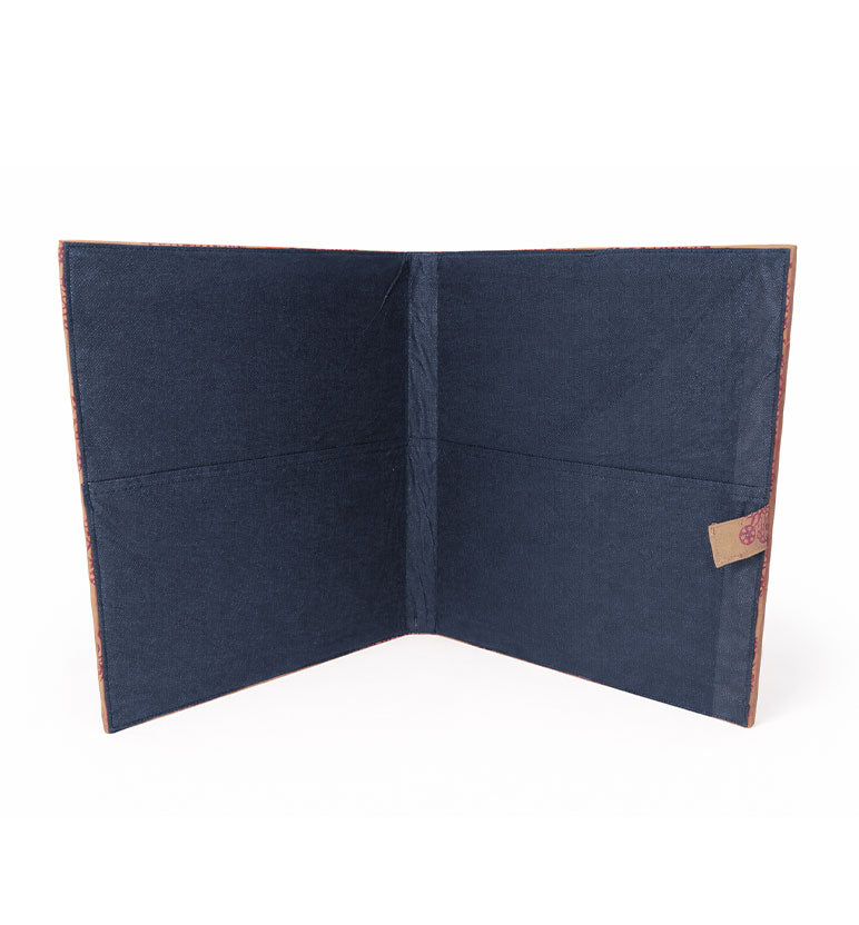 Handcrafted fabric file folder - Hand Block printed