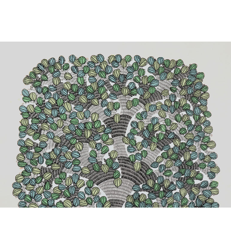 Handcrafted Gond Painting – Tree of Life | Traditional Tribal Art
