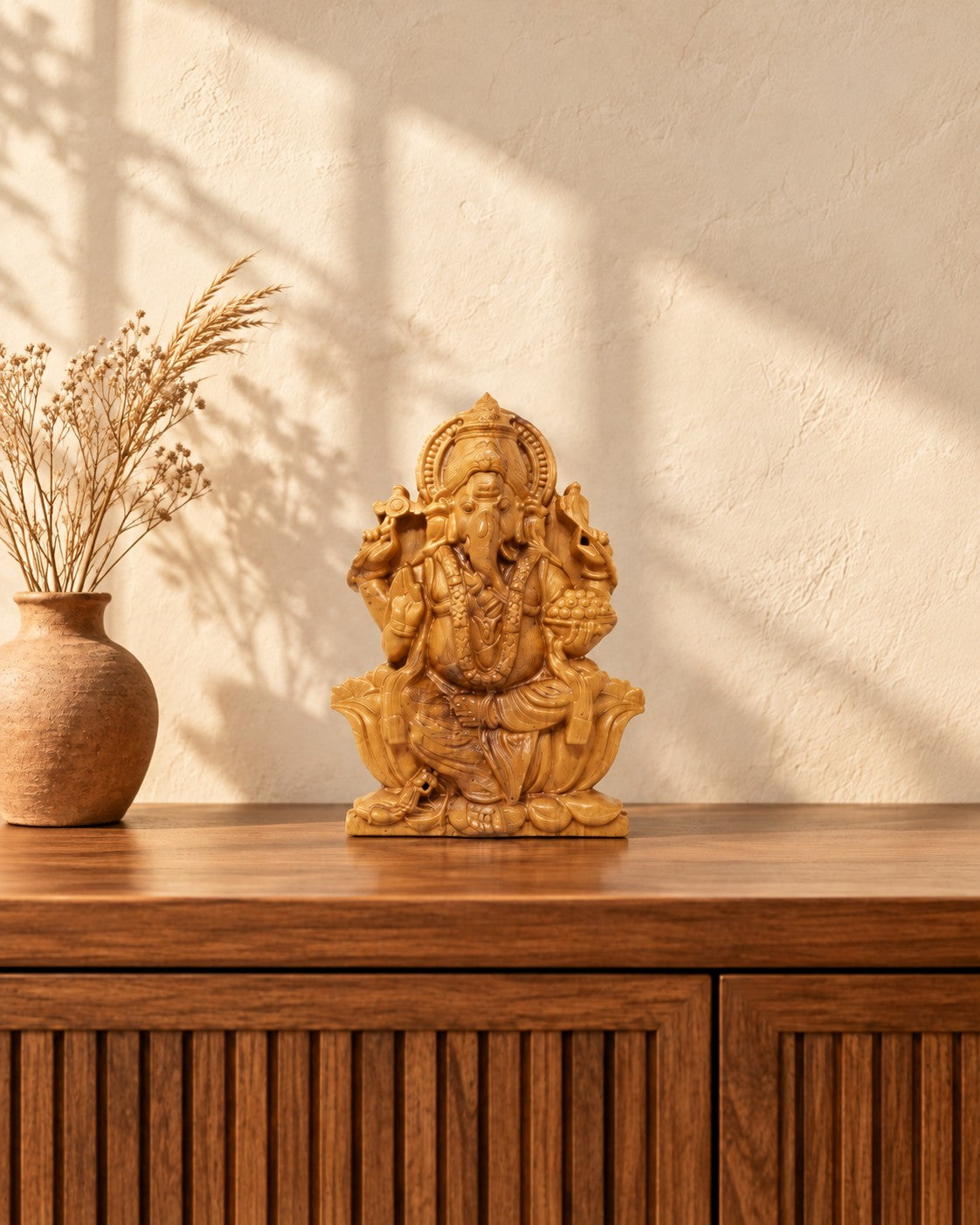 Styled photograph of the handcrafted home décor piece