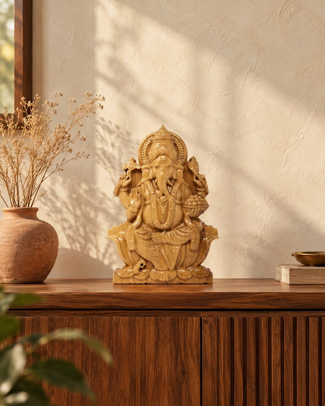 Styled photograph of the handcrafted home décor piece