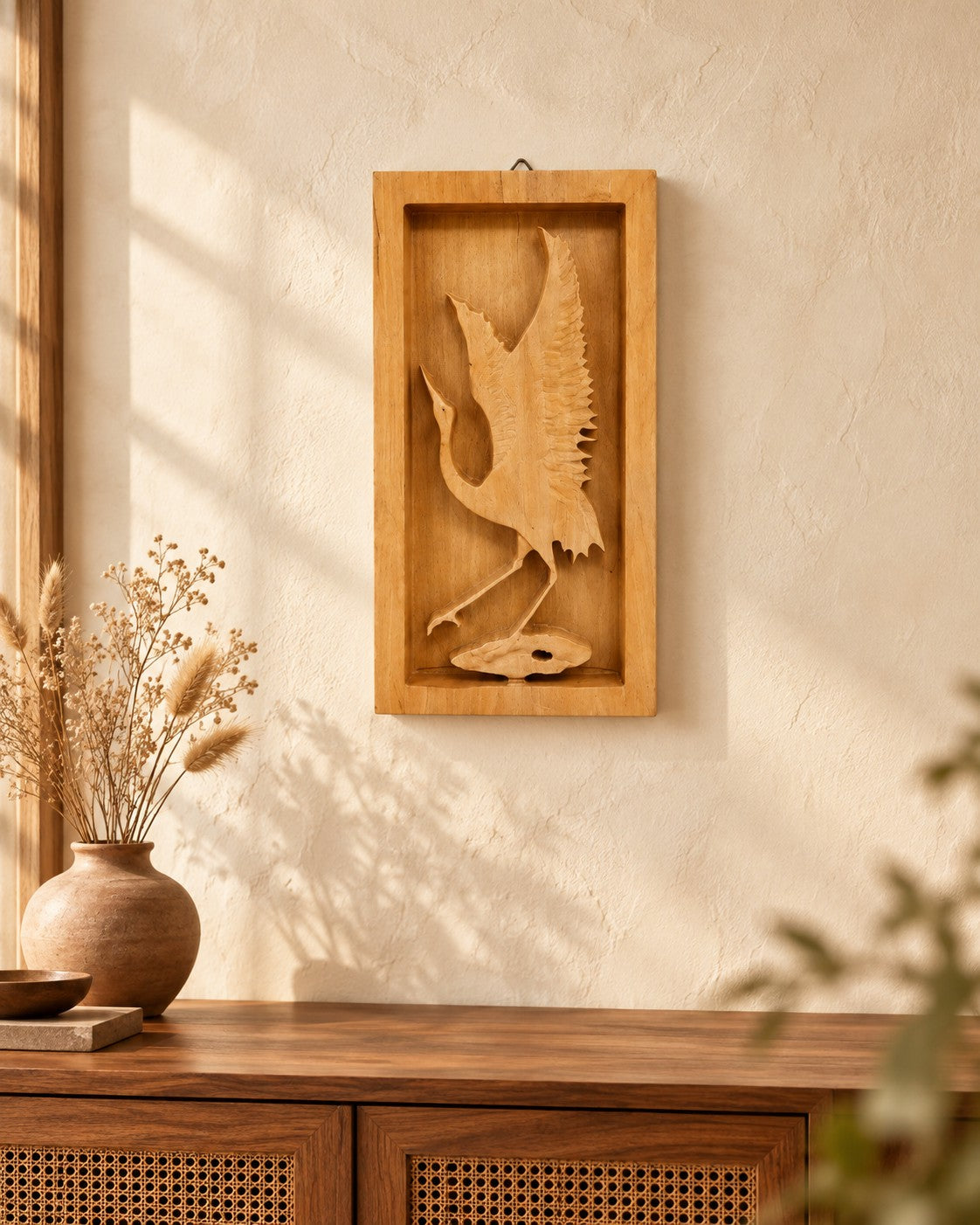Styled photograph of the handcrafted home décor piece