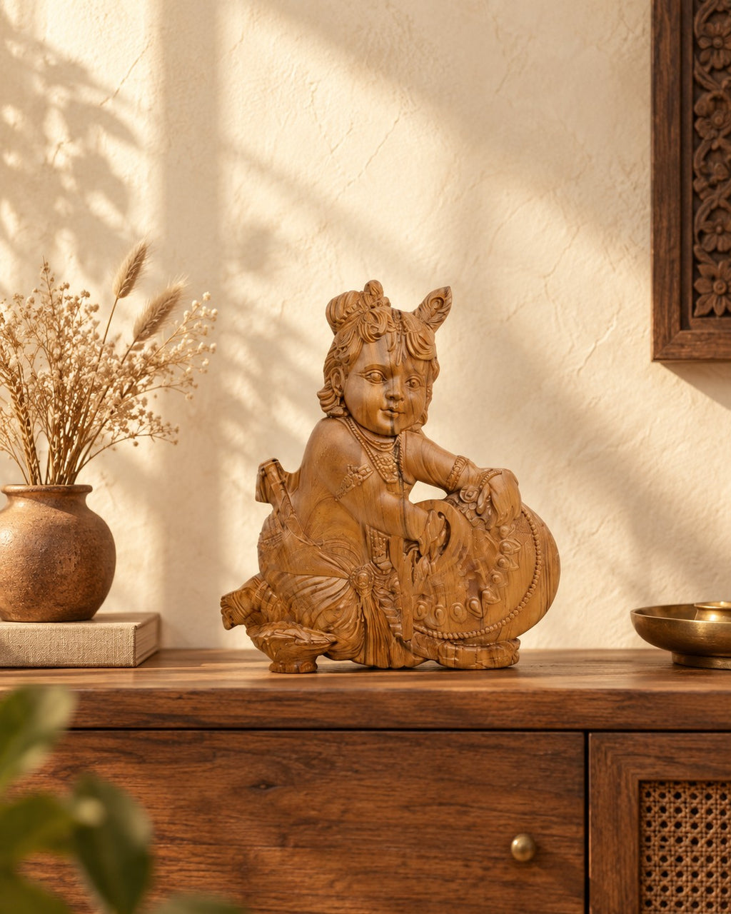 Styled photograph of the handcrafted home décor piece