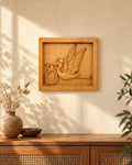 Styled photograph of the handcrafted home décor piece