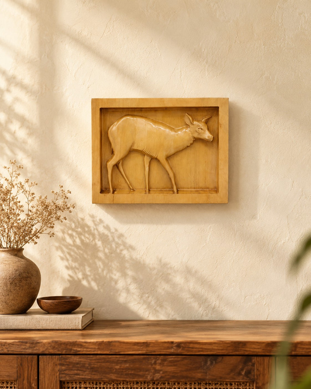 Styled photograph of the handcrafted home décor piece