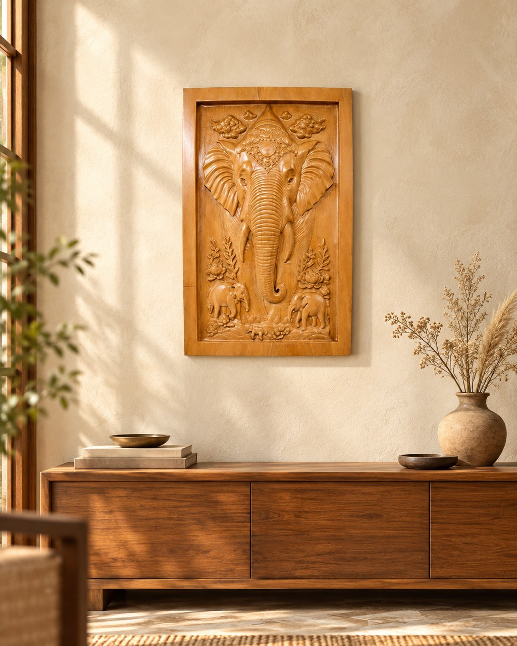 Styled photograph of the handcrafted home décor piece