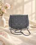 Styled photograph of the handcrafted bag