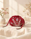 Styled photograph of the handcrafted bag