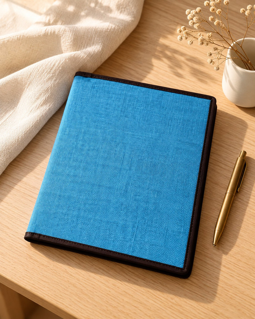 Styled photograph of the handmade file folder