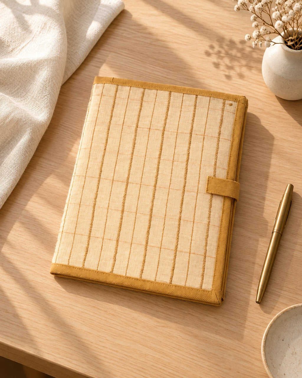 Styled photograph of the handmade file folder