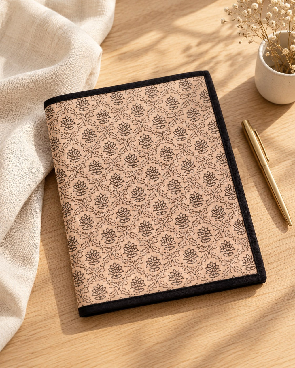 Styled photograph of the handmade file folder