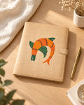 Styled photograph of the handmade file folder