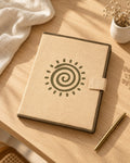 Styled photograph of the handmade file folder