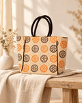 Styled photograph of the handmade jute bag
