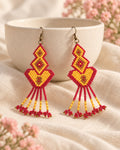 Styled image: Rangrez Geometric Beaded Earrings on a ceramic bowl