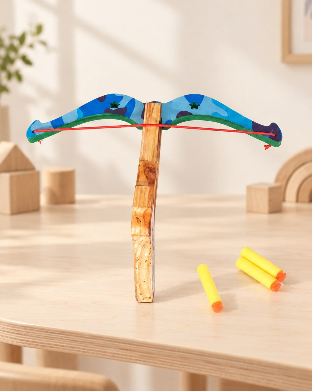 Styled photograph of the handcrafted wooden toy