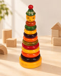 Styled photograph of the handcrafted wooden toy