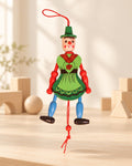 Styled photograph of the handcrafted wooden toy